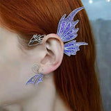Gothic Elf Ear Cuff Halloween Cosplay Dragon Butterfly Elf Ear Clip