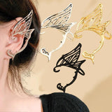 Leaf Fairy Ear Cuff Antique Earrings Women Goth Halloween Earcuff