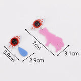 Acrylic Zombie Hand Blood Eye Dangle Earrings Gothic Jewelry
