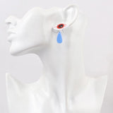 Acrylic Zombie Hand Blood Eye Dangle Earrings Gothic Jewelry