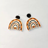 Rainbow Heart Pumpkin Bat Gnome Ghost Halloween Earrings