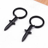 Harajuku Goth Hoop Earring Stainless Steel Dagger Drop Earrings