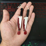 Blood Drop Dagger Earrings Halloween Gothic Jewelry