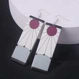 Demon Slayer Tanjiro Hanafuda Earrings Cosplay Jewelry Halloween Accessory