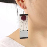 Demon Slayer Tanjiro Hanafuda Earrings Cosplay Jewelry Halloween Accessory