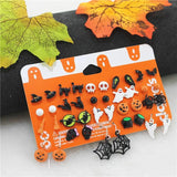 Nightmare Before Christmas Halloween Earrings Punk Skeleton Pumpkin Car