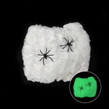 Halloween Spider Web Artificial Luminous Spider Web Plastic Spider Decorations
