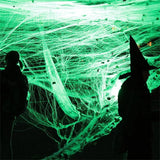 Halloween Spider Web Artificial Luminous Spider Web Plastic Spider Decorations
