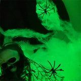 Halloween Spider Web Artificial Luminous Spider Web Plastic Spider Decorations