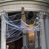 Halloween Spider Web Artificial Luminous Spider Web Plastic Spider Decorations