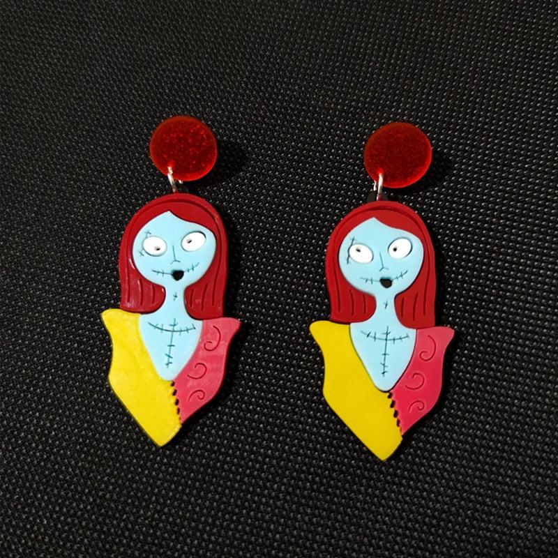 Nightmare Christmas Drop Earrings for Women Halloween Jewelry