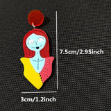 Nightmare Christmas Drop Earrings for Women Halloween Jewelry