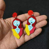 Nightmare Christmas Drop Earrings for Women Halloween Jewelry