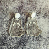 Acrylic Cat Drop Earrings Halloween Jewelry