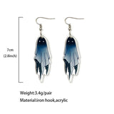 Acrylic Cat Drop Earrings Halloween Jewelry