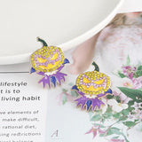 Pumpkin Halloween Earrings Vintage Crystal Wizard Earrings Jewelry Gift