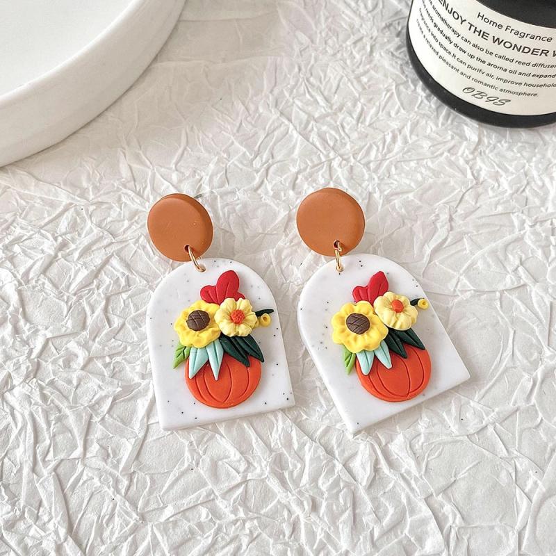 Halloween Polymer Clay Earrings Treat Party Carnival Cartoon