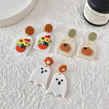 Halloween Polymer Clay Earrings Treat Party Carnival Cartoon
