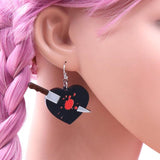Bloody Heart Halloween Acrylic Earrings for Women