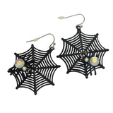 Cobweb Pendant Earrings Halloween Jewelry Goth Punk Ear Studs