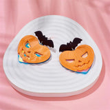 Acrylic Halloween Heart Pumpkin Bat Drop Earrings Festivals