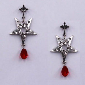 Gothic Red Drop Earring Punk Gothic Jewelry