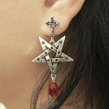 Gothic Red Drop Earring Punk Gothic Jewelry