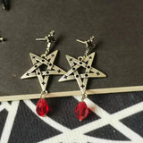 Gothic Red Drop Earring Punk Gothic Jewelry
