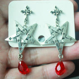 Gothic Red Drop Earring Punk Gothic Jewelry