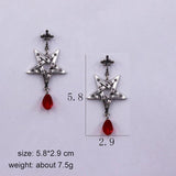 Gothic Red Drop Earring Punk Gothic Jewelry