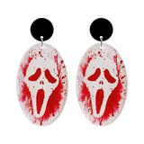 Halloween Cards Moth Skull Earrings Acrylic Red Balloon George IT Spooky Season