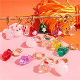 Halloween Elf Ghost Resin Drop Earrings Heart Pendant Jewelry