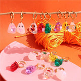 Halloween Elf Ghost Resin Drop Earrings Heart Pendant Jewelry