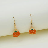 Halloween Witch Charm Earring Pumpkin Drop Hook Haunted House