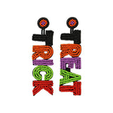 Halloween Seed Bead Earrings Witch Hat/Pumpkin/Trick or Treat Earrin