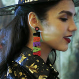 Halloween Seed Bead Earrings Witch Hat/Pumpkin/Trick or Treat Earrin