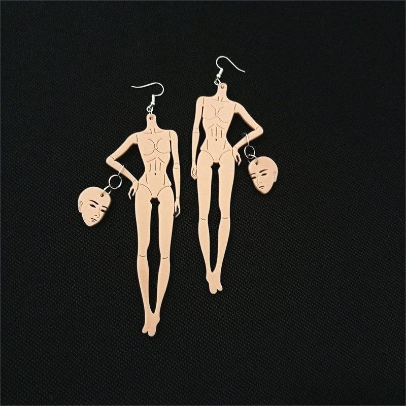 Halloween Brown Skin Long Drop Earrings for Women