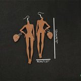 Halloween Brown Skin Long Drop Earrings for Women