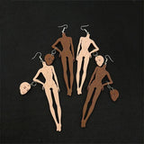 Halloween Brown Skin Long Drop Earrings for Women