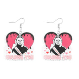 Epoxy Hoop Earrings Halloween Scream Horror Movie Acrylic Charm Earring