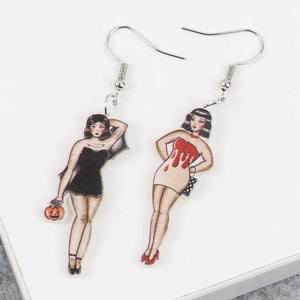 Halloween Bleeding Dress Earrings for Women
