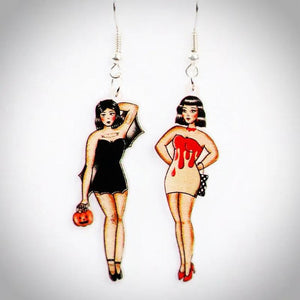 Halloween Bleeding Dress Earrings for Women