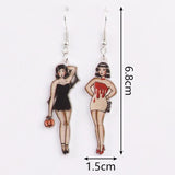 Halloween Bleeding Dress Earrings for Women