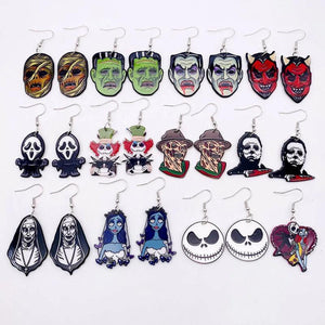 Skull Ghost Film Character Halloween Earrings for Women