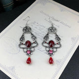 Goth Snakes Earrings Wicca Dangle Crystal Punk Halloween Accessory