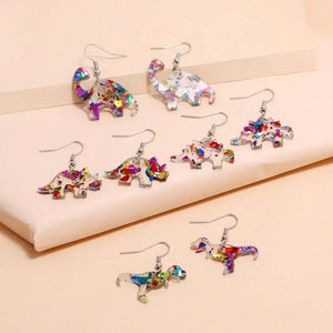 Dinosaur Acrylic Earrings Halloween Kids Jewelry Holiday