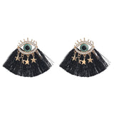 Vintage Evil Star Tassel Earrings for Women