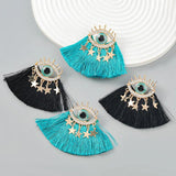 Vintage Evil Star Tassel Earrings for Women