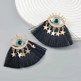 Vintage Evil Star Tassel Earrings for Women