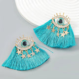 Vintage Evil Star Tassel Earrings for Women